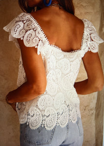 Crochet Ruffle Top