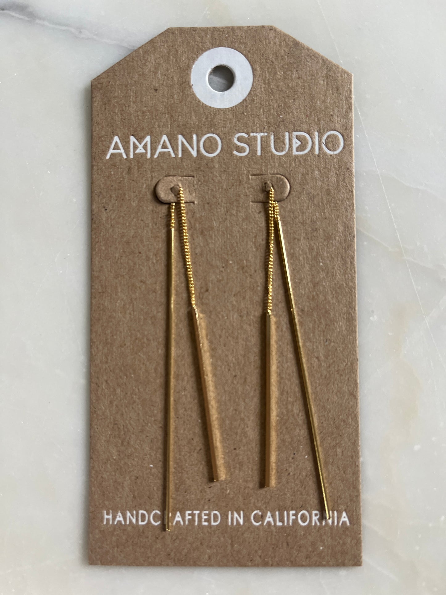 Needle & Thread Earrings / Gold