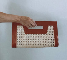 Load image into Gallery viewer, Rattan Tan Clutch
