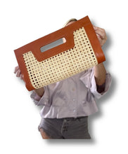 Load image into Gallery viewer, Rattan Tan Clutch
