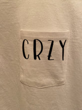 Load image into Gallery viewer, CRZY Tee WHT
