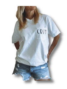 CRZY Tee WHT