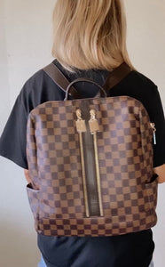 Checker Backpack + Plus Wallet